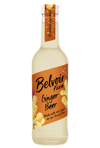[16397] Belvoir Farm Sparkling Soft Drinks - SMALL Ginger Beer X 12 X 275ml