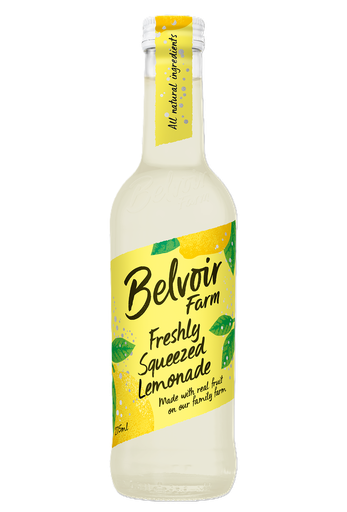 [16398] Belvoir Farm Sparkling Soft Drinks - SMALL Freshly Squeezed Lemonade X 12 X 275ml