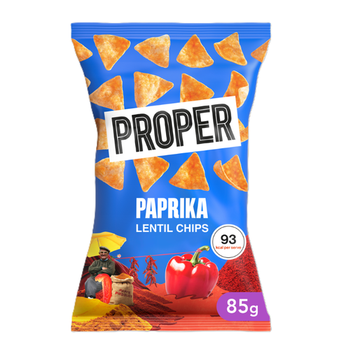 [16319] Proper Chips - Paprika Lentil X 8 X 85g