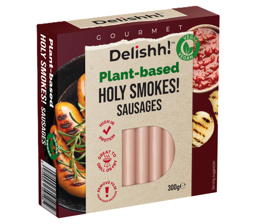 [16403] Delishh Plant based Sausages - Holy Smokes 300g