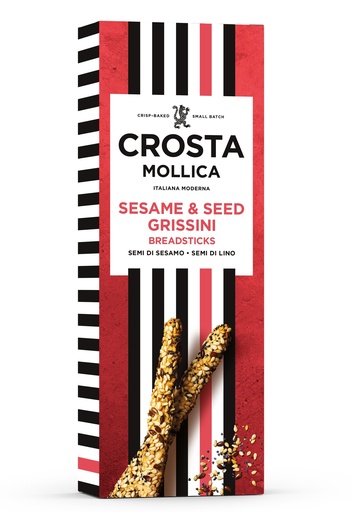 [16543] Crosta and Mollica Grissini - Sesame and Seed X 12 X 140g