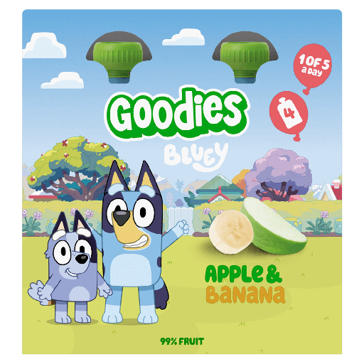 [16577] Goodies X Bluey Kids Fruit Smoothie - MPK POUCH Apple and Banana X 3 X (4x100g)