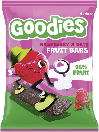 [16583] Goodies Kids Fruit Bars - MPK Raspberry and Date X 12 X (5x20g)
