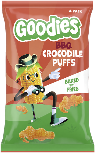 [16585] [15% OFF] Goodies Kids Puffs - BBQ Crocodile X 3 X (4x12g)