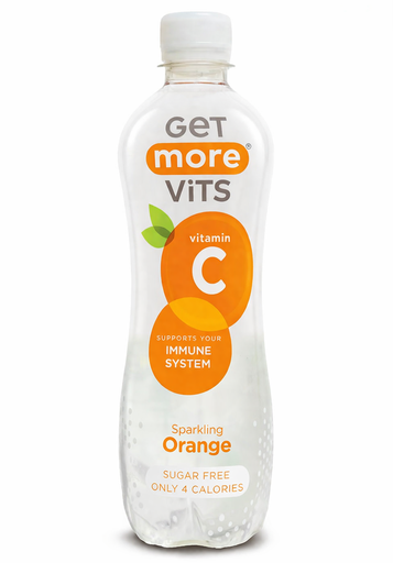 [16599] Get More Vits Sparkling Vitamin Water - PET Orange X 12 X 500ml