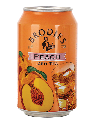 [16589] [10% OFF] Brodies Iced Tea - CAN Peach X 12 X 330ml
