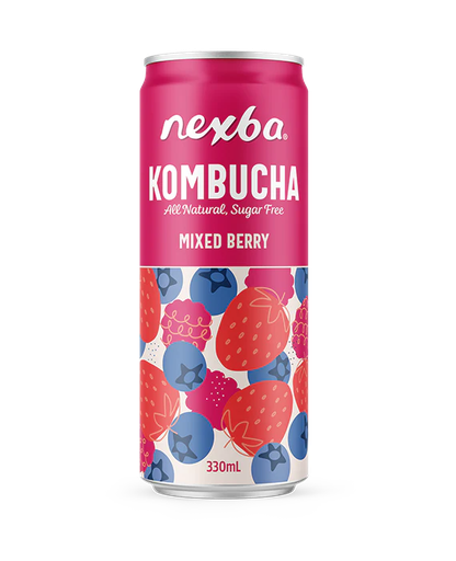 [16601] [25% OFF] Nexba Kombucha - CAN Mixed Berry X 12 X 330ml