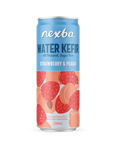 [16604] [25% OFF] Nexba Water Kefir - CAN Strawberry and Peach X 12 X 330ml