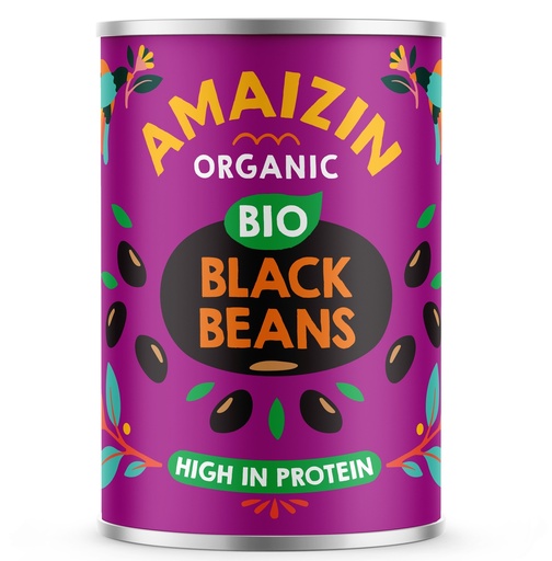 [16427] Amaizin Organic Veg and Pulse Cans - Black Beans X 6 X 400g