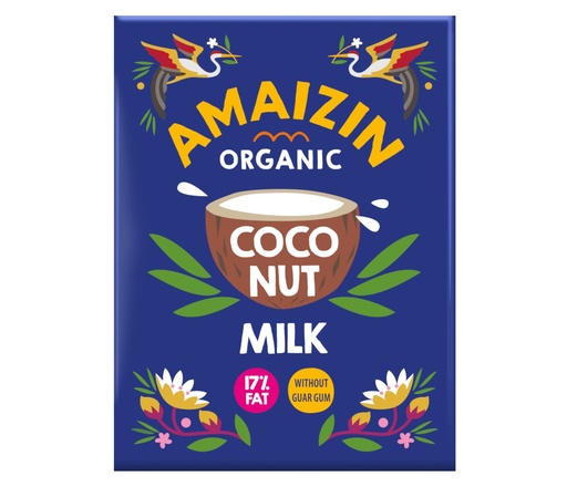 [16428] Amaizin Organic Coconut Milk - SMALL Tetra X 12 X 200ml