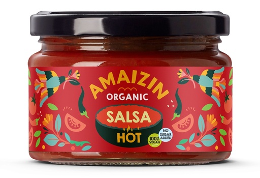 [16437] Amaizin Organic Salsa Dip - Hot X 6 X 260g