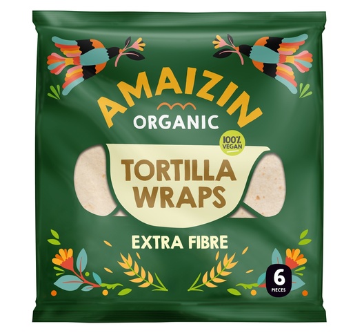 [16441] Amaizin Organic Corn Tortilla Wraps - Extra Fibre X 16 X 240g