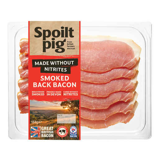 [16628] Spoilt Pig Nitrite Free Bacon - Smoked Back 184g