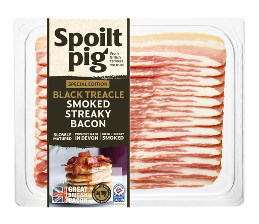 [16631] Spoilt Pig Bacon - Black Treacle Smoked Streaky 184g