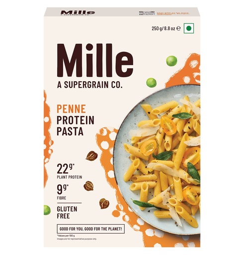 [16593] Mille High Protein Gluten Free Pasta - Penne X 8 X 250g