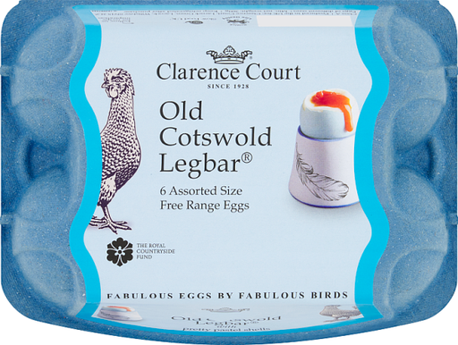 [16540] Clarence Court Free Range Eggs - Assorted Size Old Cotswold Legbar X 16 X 6pc