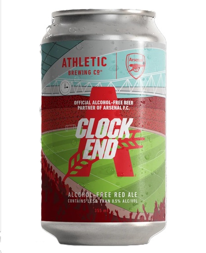 [16640] Athletic Brewing Co Alcohol Free Beer - Clock End Red Ale 0.5% ABV X 6 X (4x355ml)