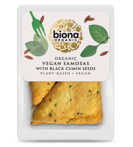 [16646] Biona Organic Vegan Snacks - Samosa with Black Cumin Seeds 230g