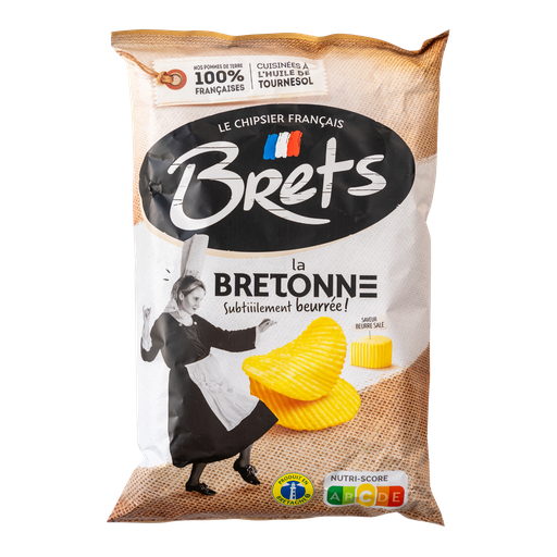 [16689] Brets Potato Crisps - Salted Butter X 10 X 125g