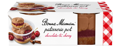 [16733] [10% OFF] Bonne Maman Desserts - Chocolate and Cherry Patisserie Pot (2x90g)