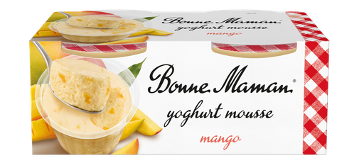 [16736] [10% OFF] Bonne Maman Desserts - Mango Yoghurt Mousse (2x70g)