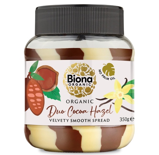 [16766] Biona Organic Chocolate Spread - Duo Cocoa Hazel X 6 X 350g