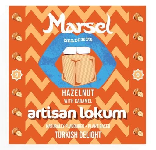 [16715] Marsel Delights Turkish Lokum - Hazelnut with Caramel X 6 X 99g