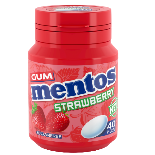 [16859] Mentos Chewing Gum - Strawberry X 4 X (6x56g)