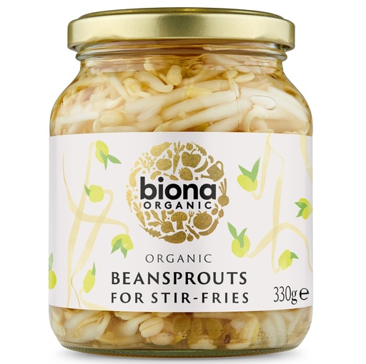 [16940] Biona Organic Beans and Pulse Jars - Beansprouts X 6 X 330g