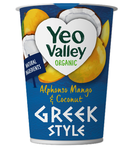 [16949] Yeo Valley Organic Greek Style Yoghurt - Alphonso Mango and Coconut 450g