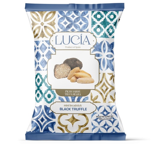 [16960] Lucia Mini Picos Breadsticks - Black Truffle X 13 X 120g