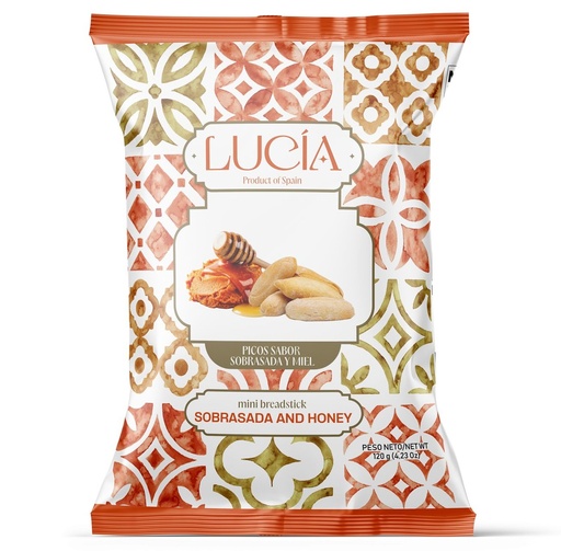 [16962] Lucia Mini Picos Breadsticks - Sobrasada and Honey X 13 X 120g