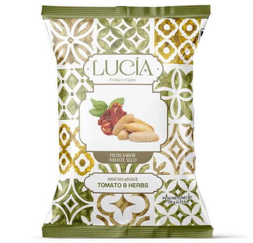[16963] Lucia Mini Picos Breadsticks - Tomato and Herbs X 13 X 120g