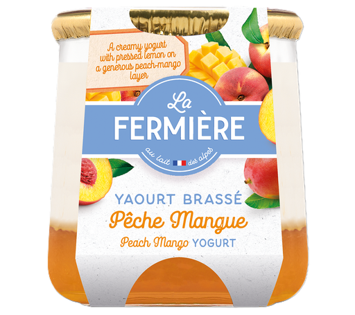 [16977] [30% OFF [CLEARANCE] (BBD 17/08) La Fermiere Yoghurt - Layered Peach and Mango 160g