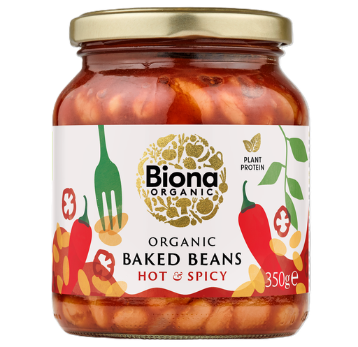 [17022] Biona Organic Baked Beans - Hot and Spicy X 6 X 350g