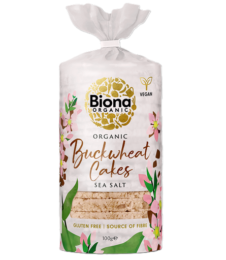 [17027] Biona Organic Buckwheat Cakes - Gluten Free Sea Salt X 12 X 100g