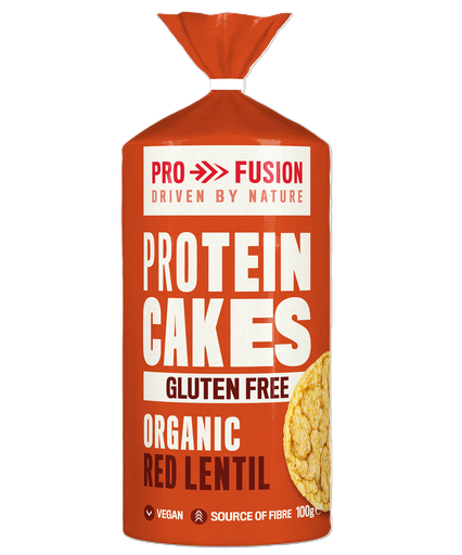 [17028] Profusion Organic Protein Cakes - Gluten Free Red Lentil X 12 X 100g