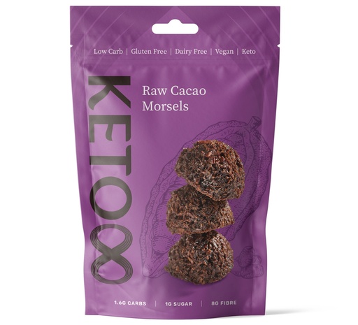 [16998] Keto8 Gluten Free Snacks - Raw Cacao Morsel X 6 X 120g