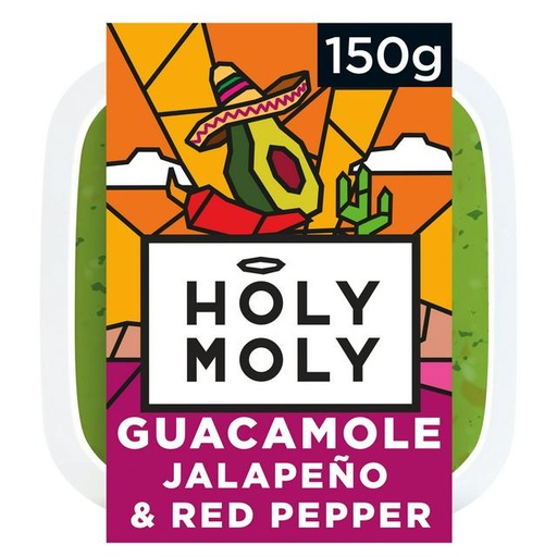 [16955] [20% OFF [CLEARANCE] (BBD 10/09) Holy Moly Dips - Guacamole Jalapeno and Red Pepper 150g