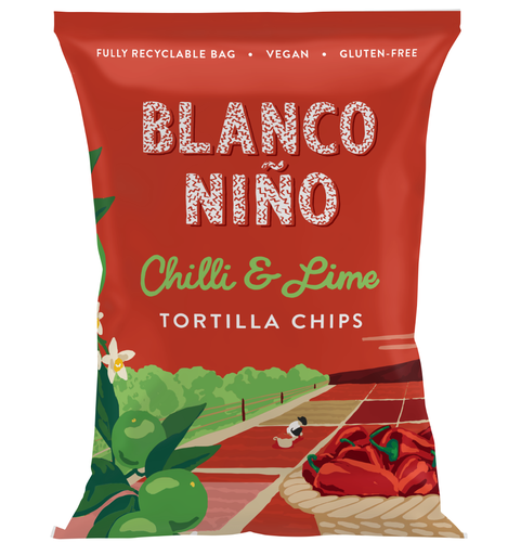 [17040] Blanco Nino Tortilla Chips - SMALL Chilli and Lime X 24 X 45g