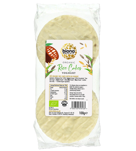 [17077] Biona Organic Coated Rice Cakes - Yoghurt 100g