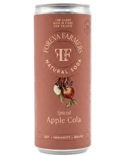 [17064] [30% OFF] Foreva Farmers Natural Soda - CAN Spiced Apple Cola X 12 X 250ml
