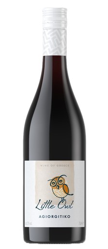 [17180] Little Owl Red Wine - Agiorgitiko PGI Peleponnese 2025 12% ABV GREECE X 6 X 750ml