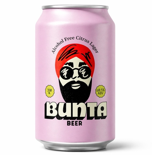 [17186] [15% OFF] Bunta Beer Co Alchohol Free Beer - CAN Citrus Lager 0.5% ABV X 12 X 330ml