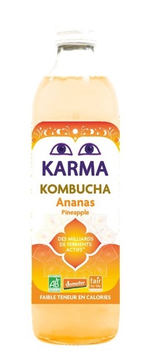 [17216] Karma Kombucha Organic - SMALL BOTTLE Pineapple X 6 X 500ml