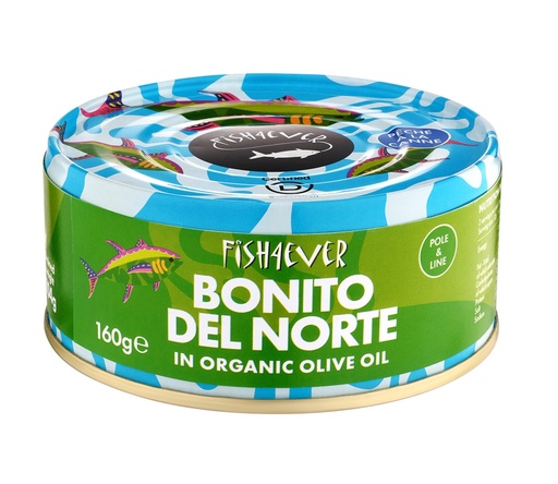 [17222] Fish 4 Ever Tuna - Bonito del Norte in Organic Olive Oil 160g