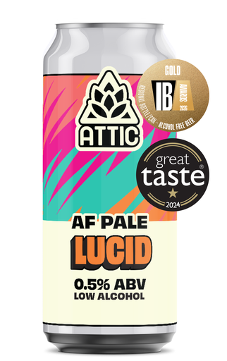 [17235] [10% OFF] Attic Alcohol Free Beer - Lucid Pale 0.5% ABV X 12 X 440ml