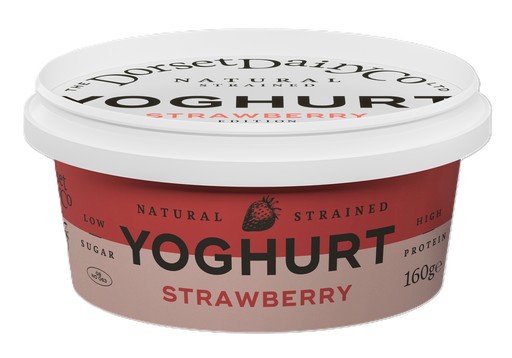 [17280] The Dorset Dairy Co Natural Strained Yogurt - Strawberry 160g