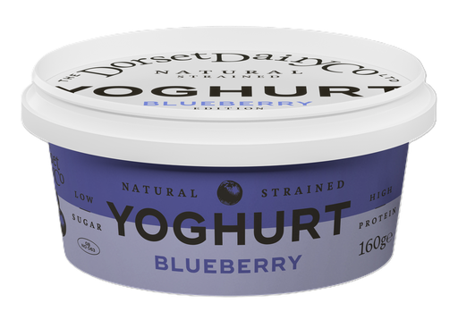 [17282] The Dorset Dairy Co Natural Strained Yogurt - Blueberry 160g