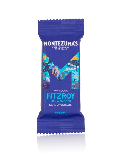 [17289] Montezumas Organic Vegan Chocolate Bars - DARK Mini 74% Fitz Roy X 26 X 25g